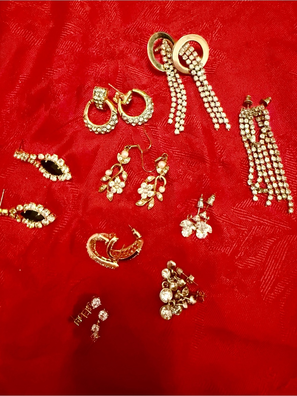 Crystal & mix vintage Drop Earrings -